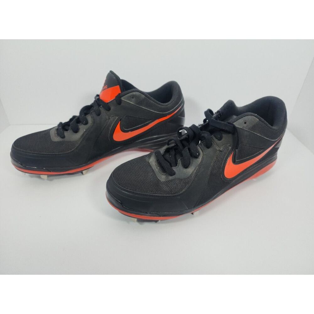 Nike Air Low Metal Baseball Cleats Black/ Red Style 524641-081 Size US 16